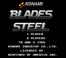 Blades of Steel title screenshot